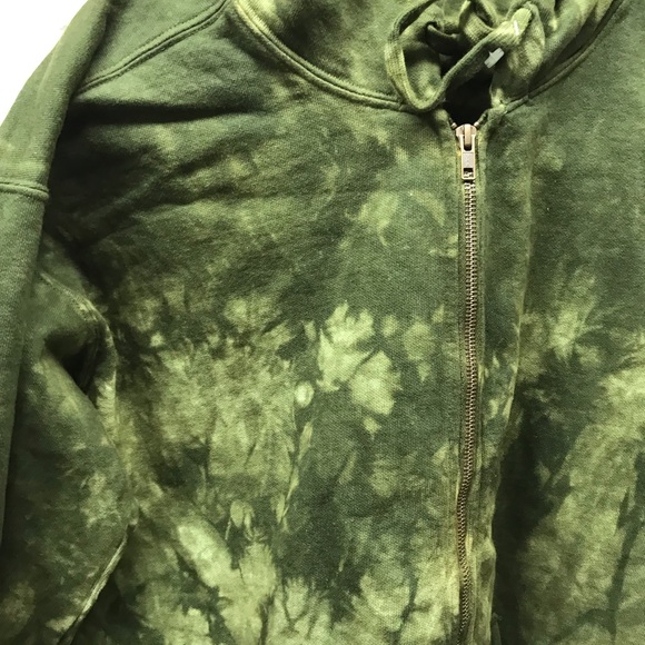 Organic Dye Green Cloud Wash Comfort Colors Hoodie Zip Sweatshirt S & M… - Picture 5 of 9